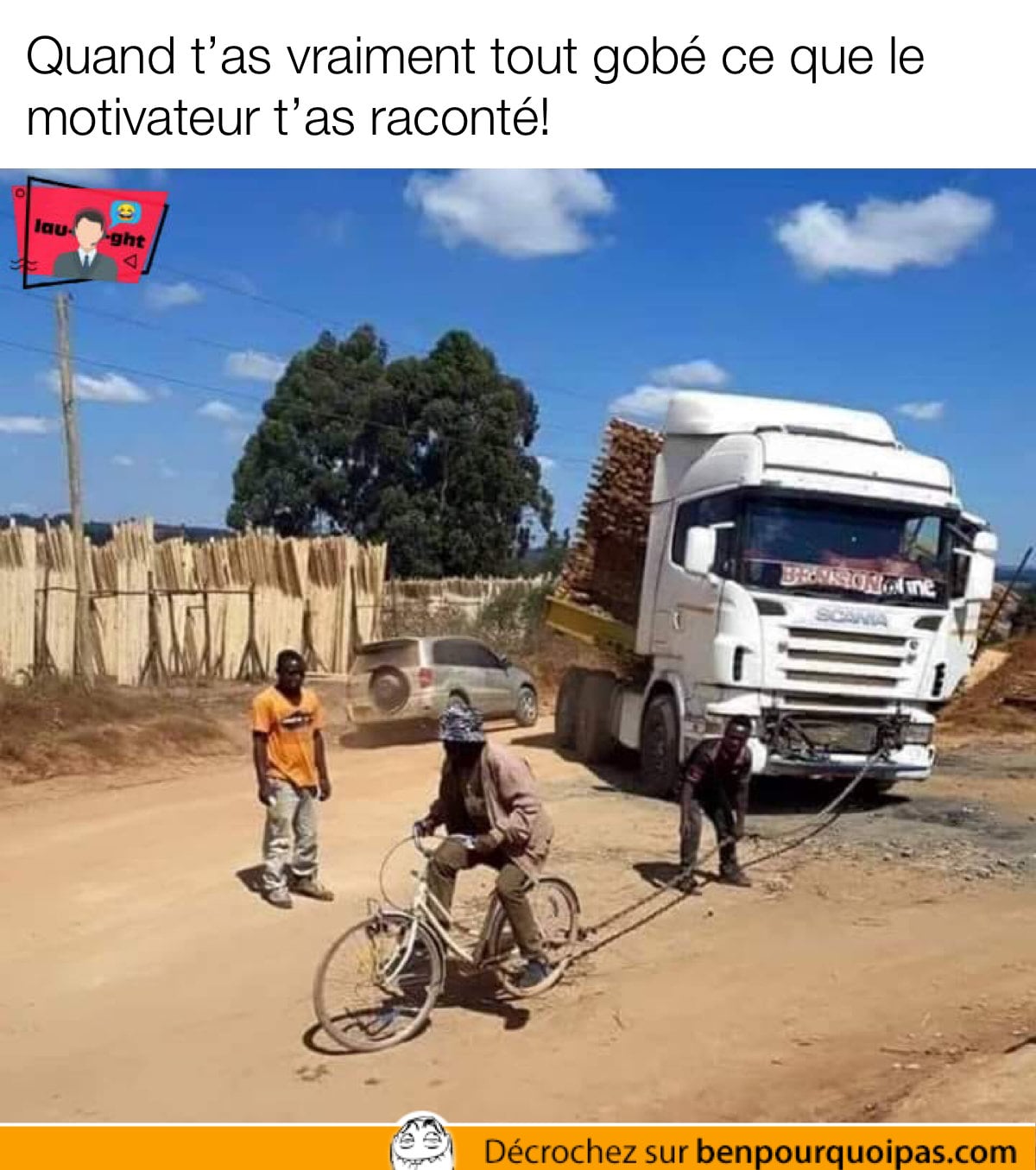 Quand tu assistes à une conférence sur la motivation et que t'es un peu trop confiant!