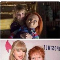 Taylor Swift et Ed Sheeran lorsqu'ils étaient petits
