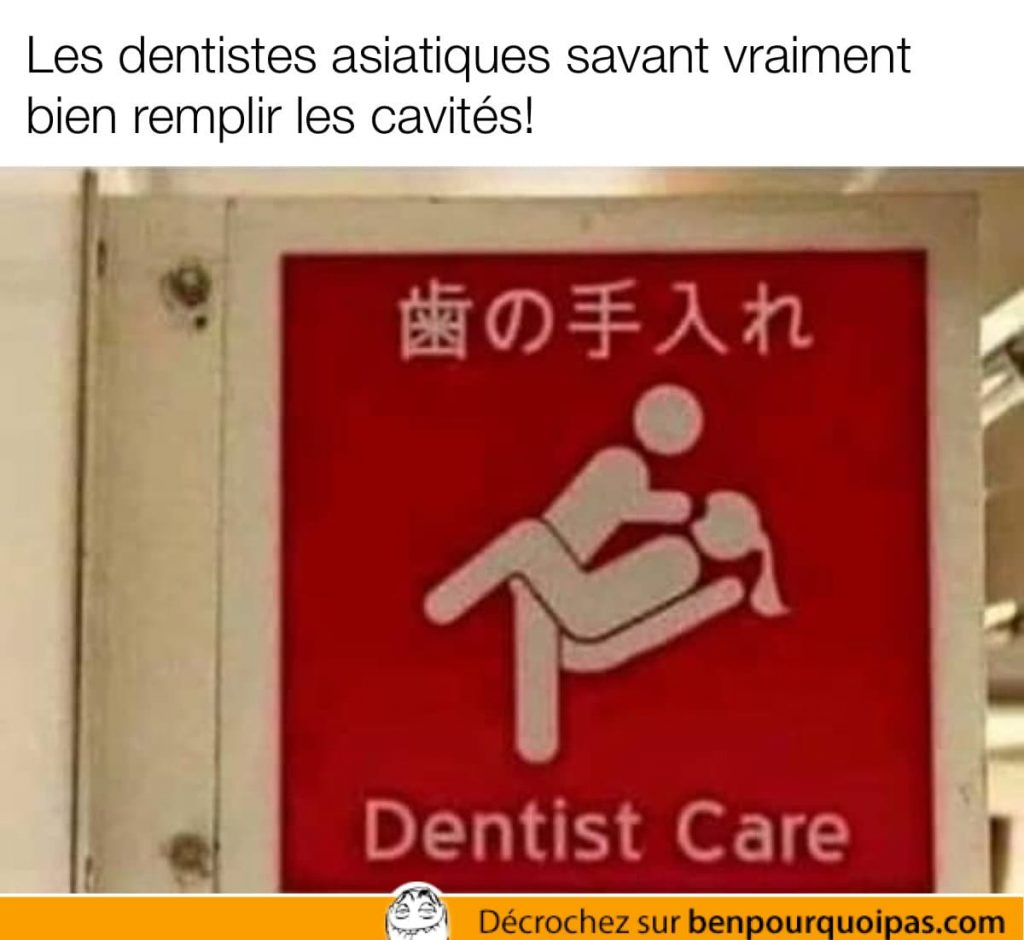 dentiste asiatique dans une pose sexuelle