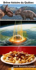 dinosaure, big bang et poutine