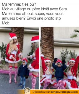 village du pere noel avec des elfs blonde et sexy