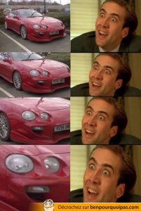 nicolas cage meme car