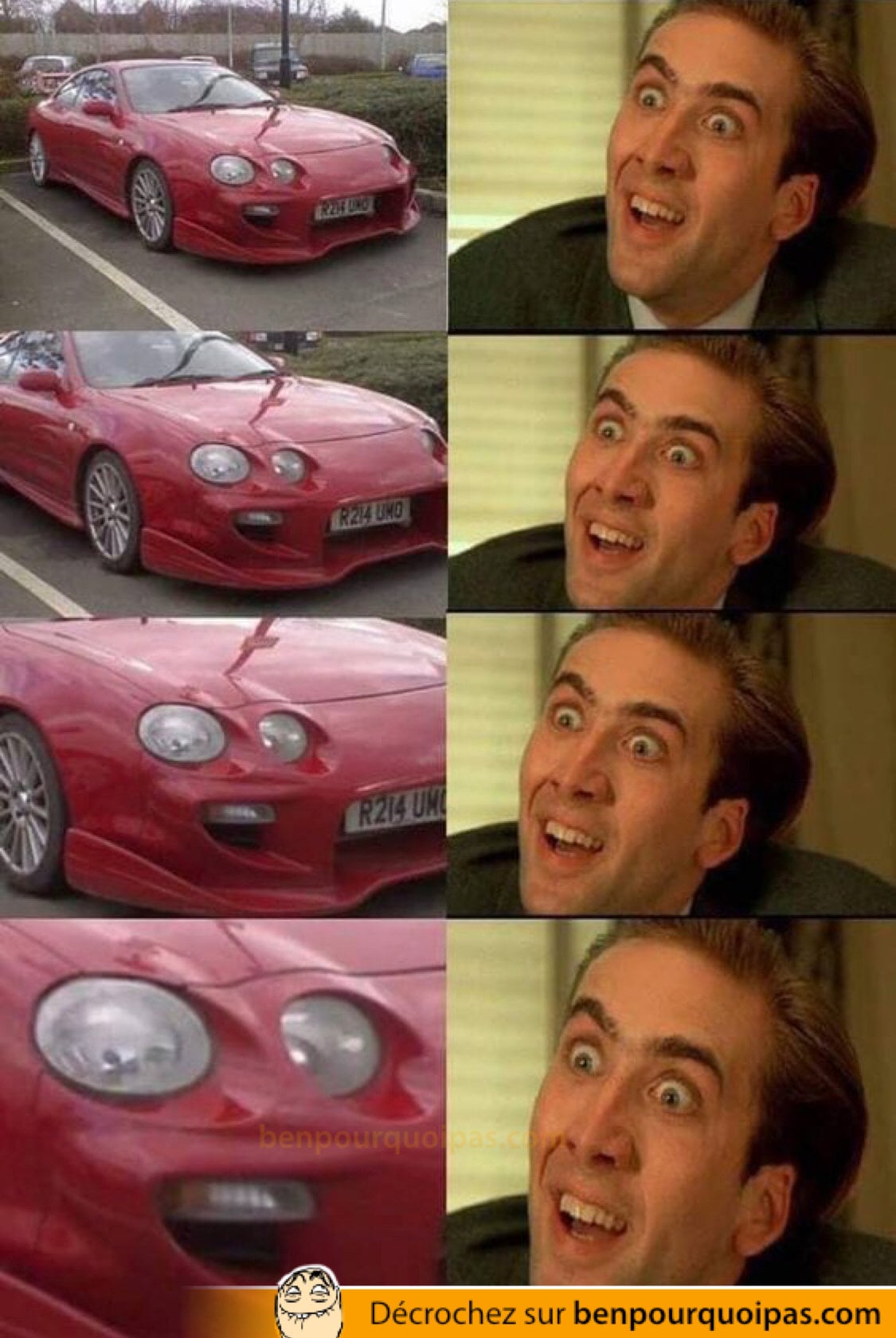 nicolas cage meme car