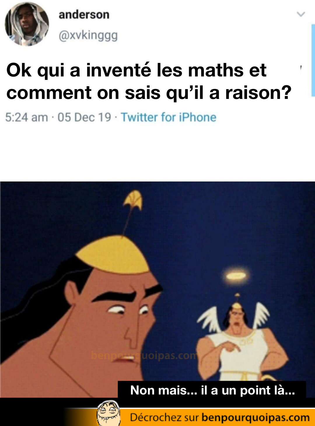 un gars se questionne sur l'origine des mathématiques