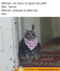 Quand ta mère t'appel pour manger mais que c'est pas prêt