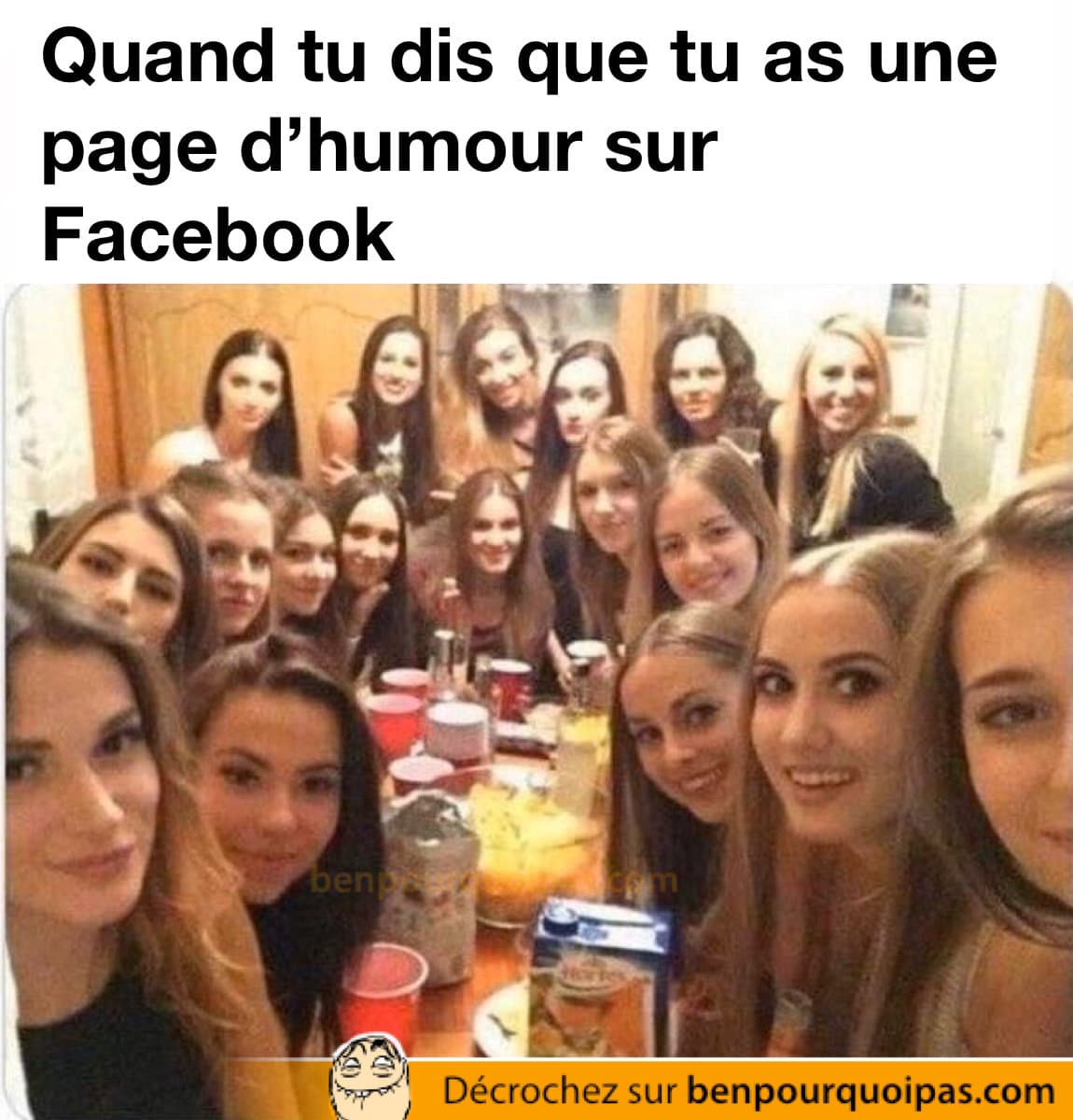 La réaction quand tu dis que tu as une page d'humour sur Facebook