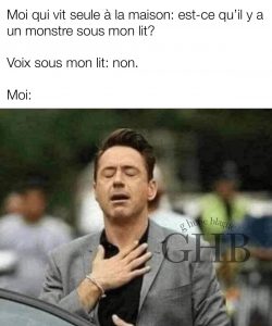 Quand tu te demande s'il y a un monstre sous ton lit...