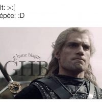 Geralt et son épée dans The Witcher
