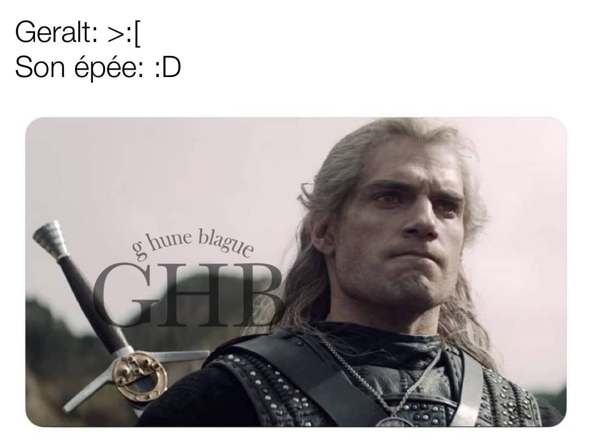 Geralt et son épée dans The Witcher