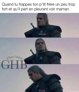 Quand tu frappes ton petit frère un peu trop fort et qu'il repars en pleurant