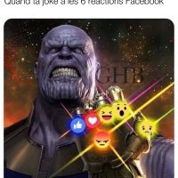 Quand tu publie sur Facebook et que tu reçois les 6 réactions