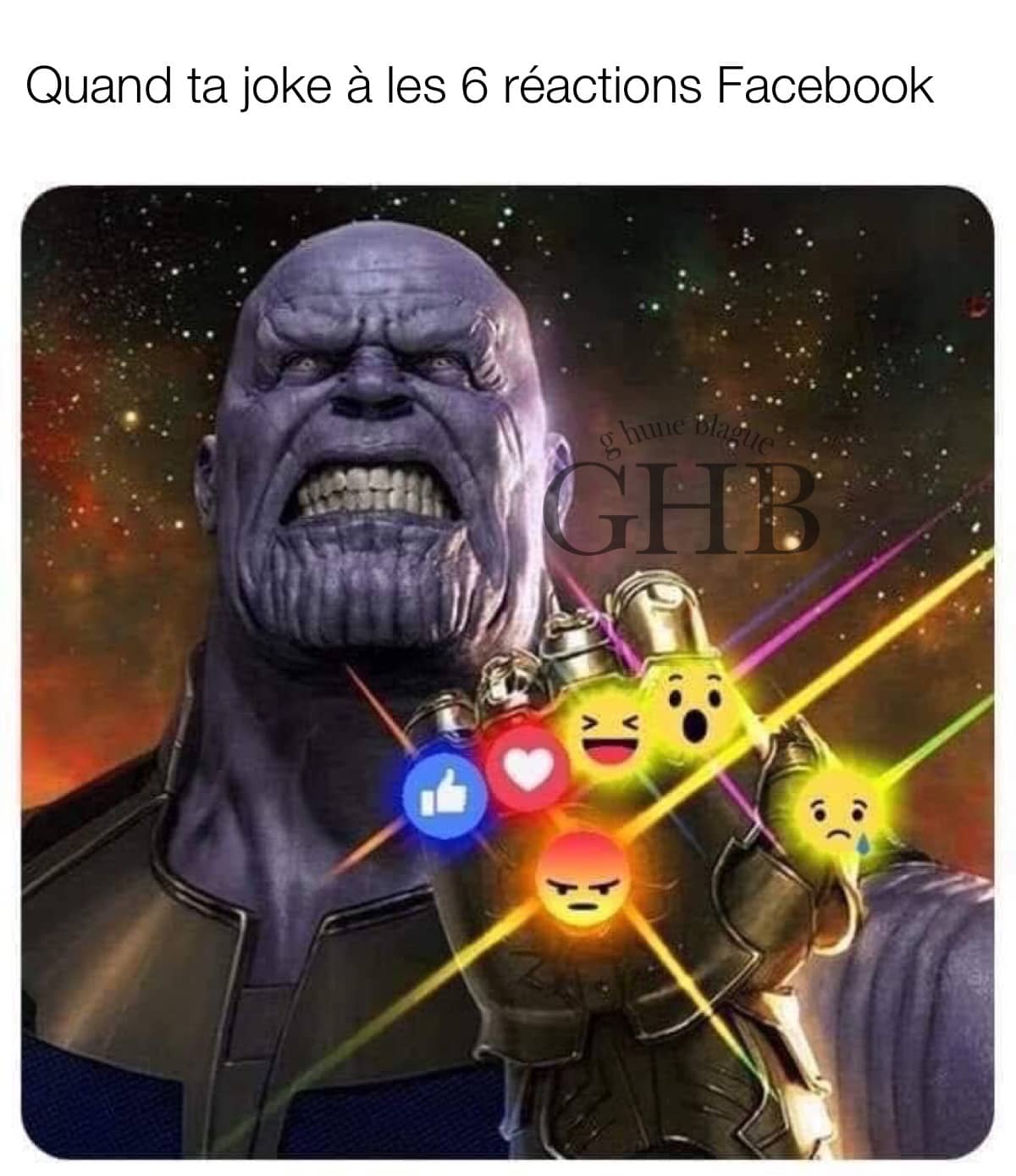 Quand ton post a les 6 réactions sur Facebook...