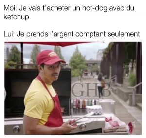 Un léger mal entendu sur la façon de payer ses hot-dog!