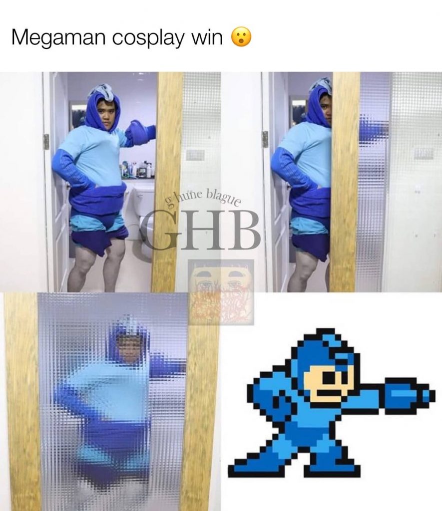 Megaman cosplay win!, video game Nintendo character