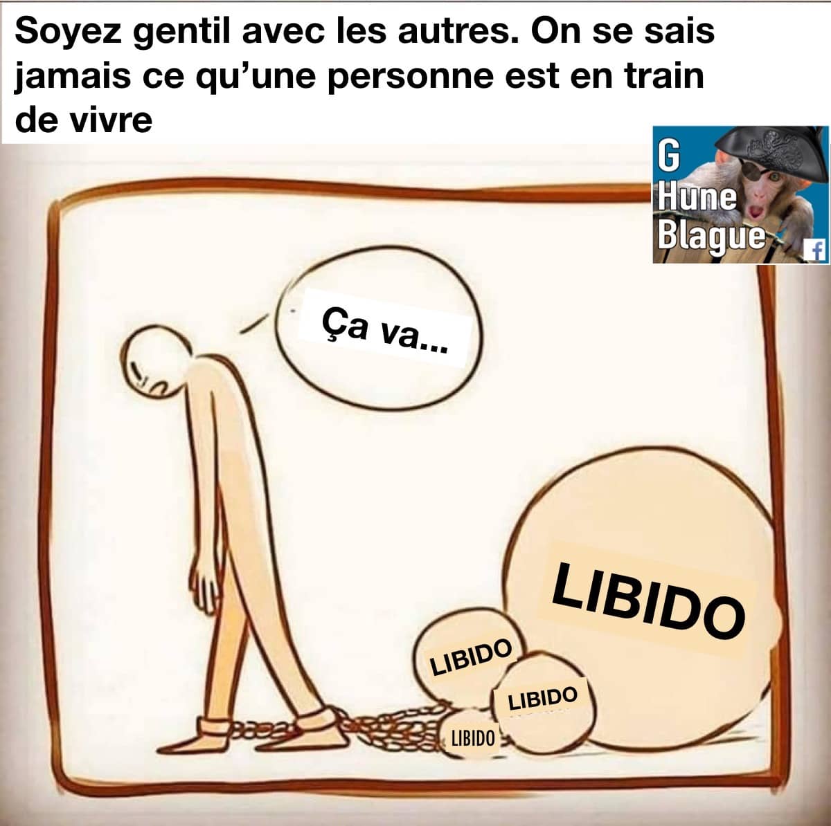 Soyez gentil avec les autres. Vous ne savez pas ce qu'ils sont en train de vivre. Problème de libido