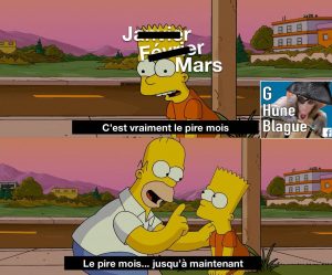 C'est vraiment le pire mois de 2020... jusqu'à maintenant! Homer et Bart Simpson Memes