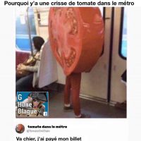Pourquoi il y a une tomate dans le metro?