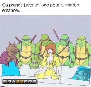 Ninja Turtle Piper Perri style Brazzers - Ça ne prends qu'un seul logo pour ruiner une enfance
