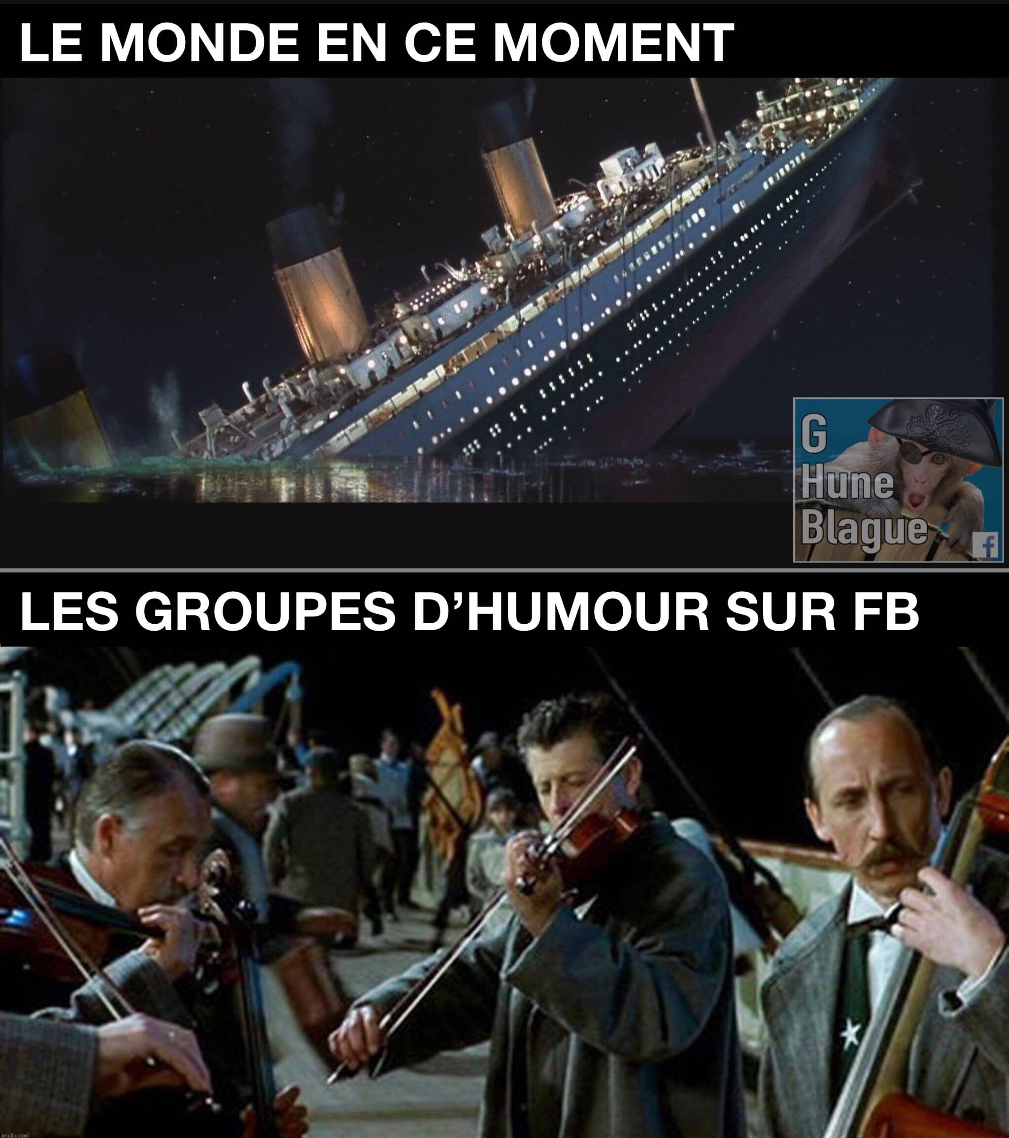 Le monde est mal en point en ce moment alors l'humour contribue pour divertir titanic meme