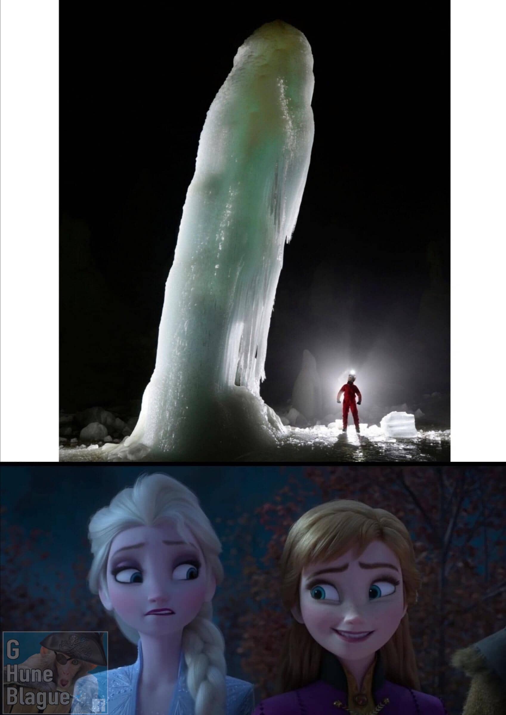 Deux réactions face à un énorme pénis, la reine des neige frozen disney