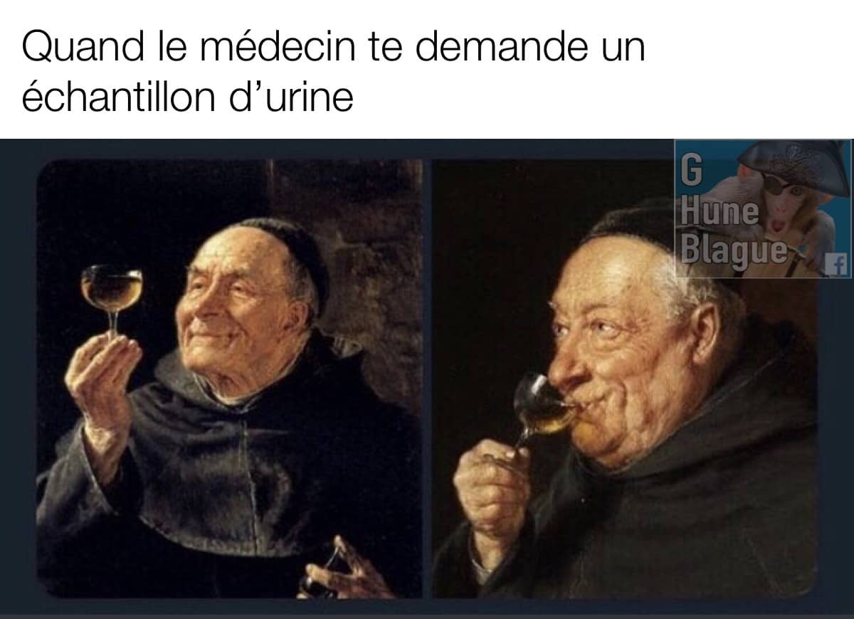 Quand tu dois fournir un échantillon d'urine