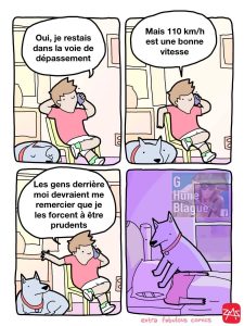 Conduite automobile: ne restez pas inutilement dans la voie de dépassement!!!