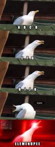Quand on chante la chanson de l'alphabet