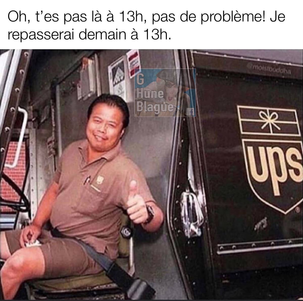 Les livreurs et leur logique. Quand y'a personne, il reviens le lendemain à la même heure