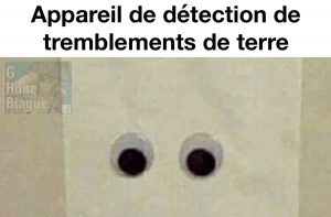 Appareil de détection de tremblements de terre. Ce sont des yeux goggle
