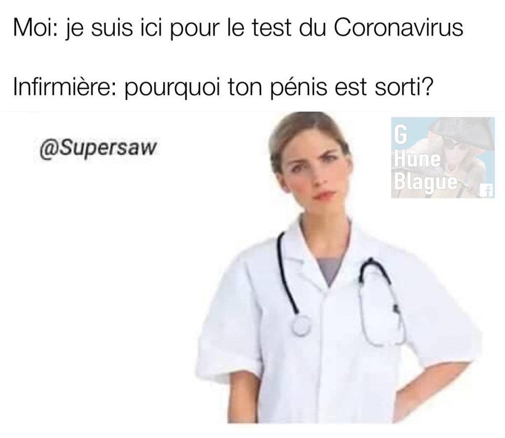 Passer le test pour le Coronavirus... l'infirmière se demande pourquoi son pénis est sorti