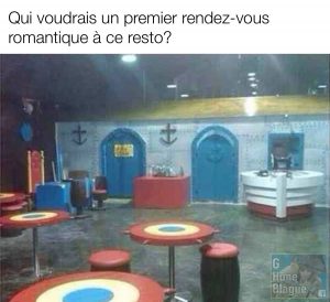 Qui voudrais passer son premier rendez-vous à ce restaurant? Bob l'éponge