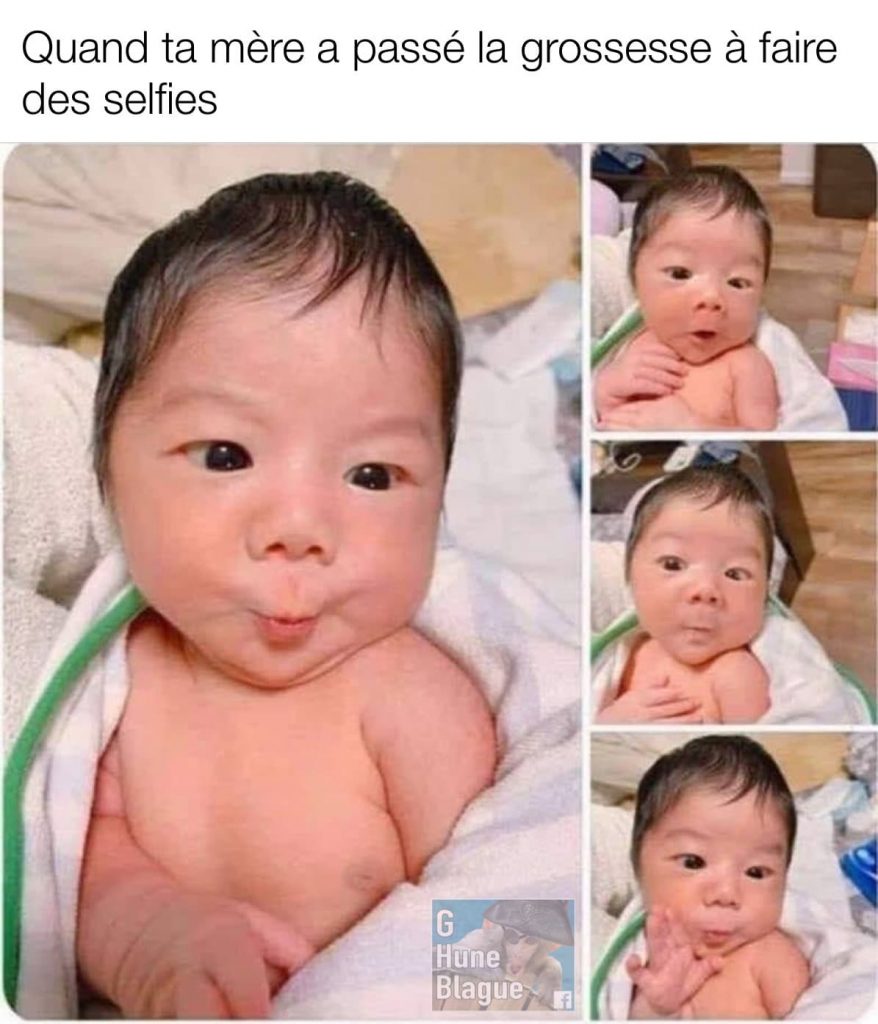 Quand tu passe ton temps à faire des selfie pendant la grossesse. Bebe semble prendre la pose