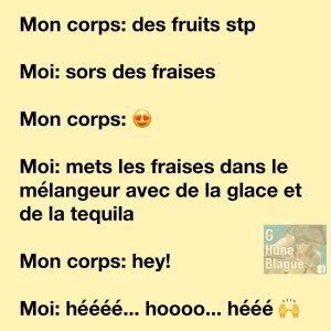 Quand ton corps te demande des fruits... et que toi tu ajoute de l'alcool