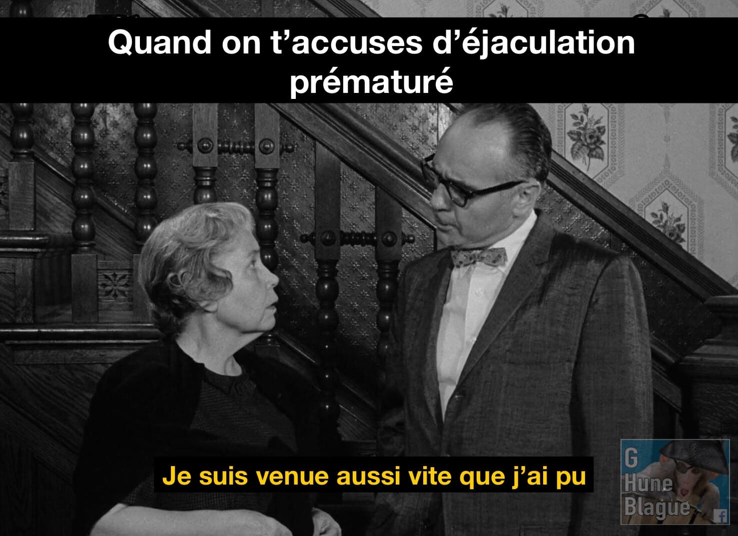 Quand t'es venu trop rapidement. Éjaculateur précoce qui se justifie