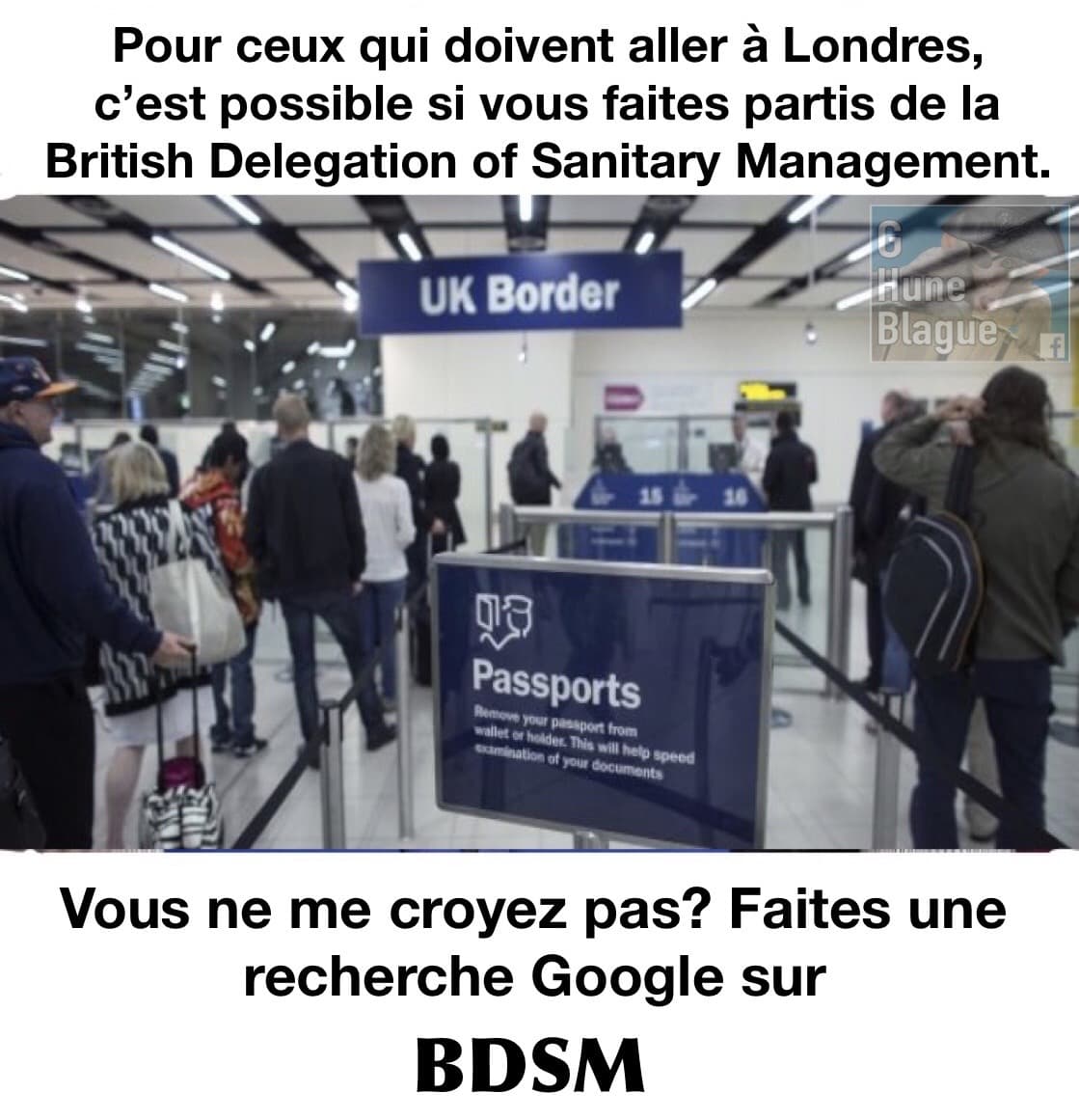 Pour ceux qui doivent aller en Grande Bretagne pendant le confinement, c'est possible... BDSM