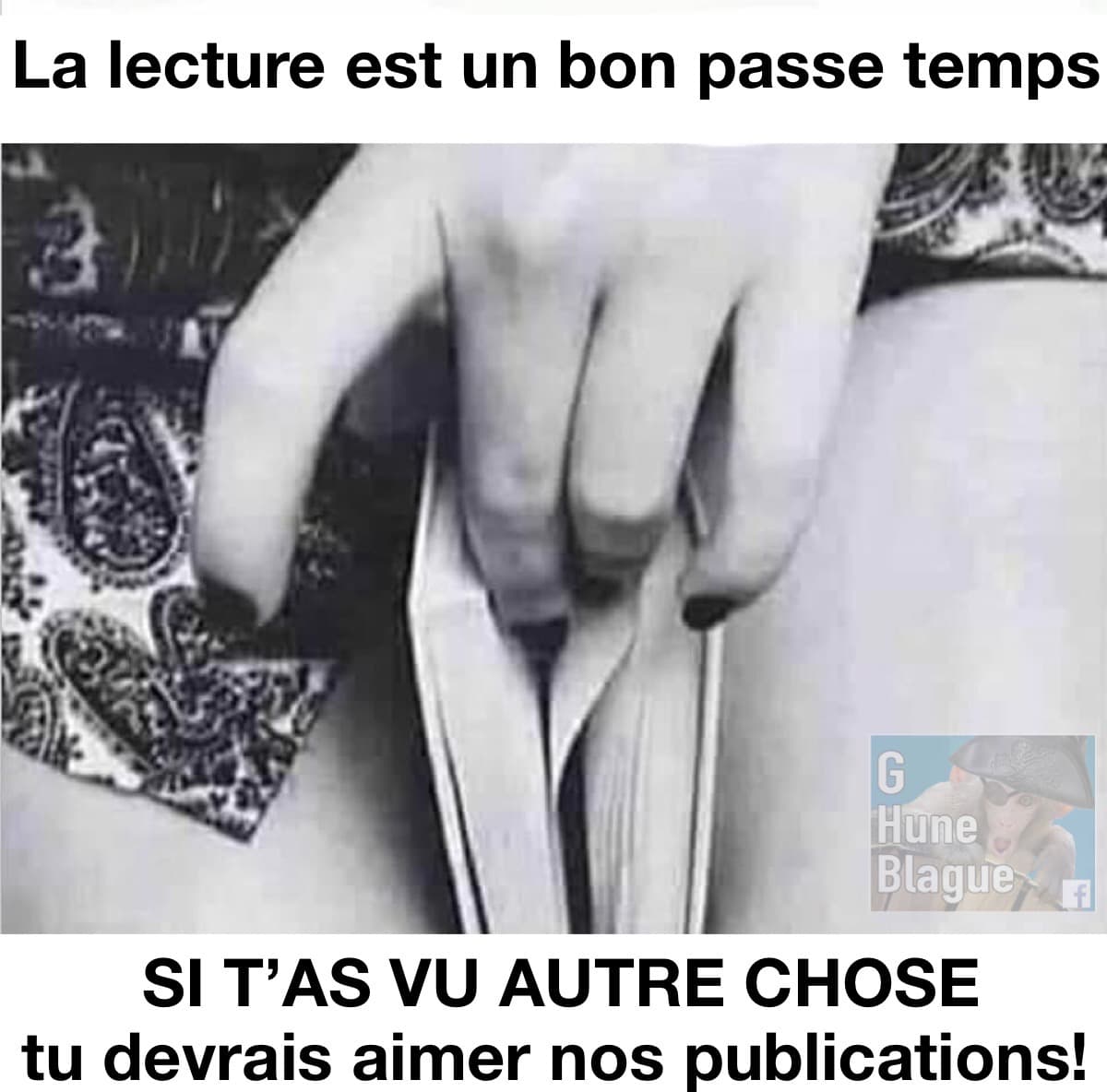 La lecture est excellente pour passer le temps. Le livre semble être un vagin de femme