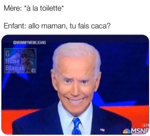 Quand une mère veut aller à la toilette seule... l'enfant suit et pose des question du genre «tu fais caca»