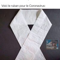 Comme les maladies du coeur et le cancer ont leurs ruban, voici le ruban pour le coronavirus