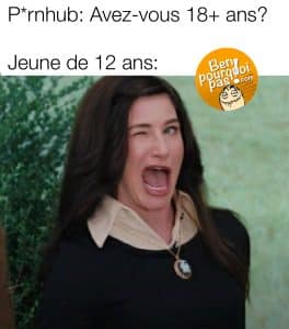 Quand Pornhub demande si tu as 18 ans... la réponse du jeune de 12 ans