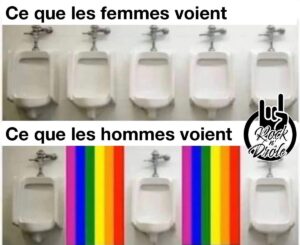 Urinoirs, ce que les femmes voient vs ce que les hommes voient
