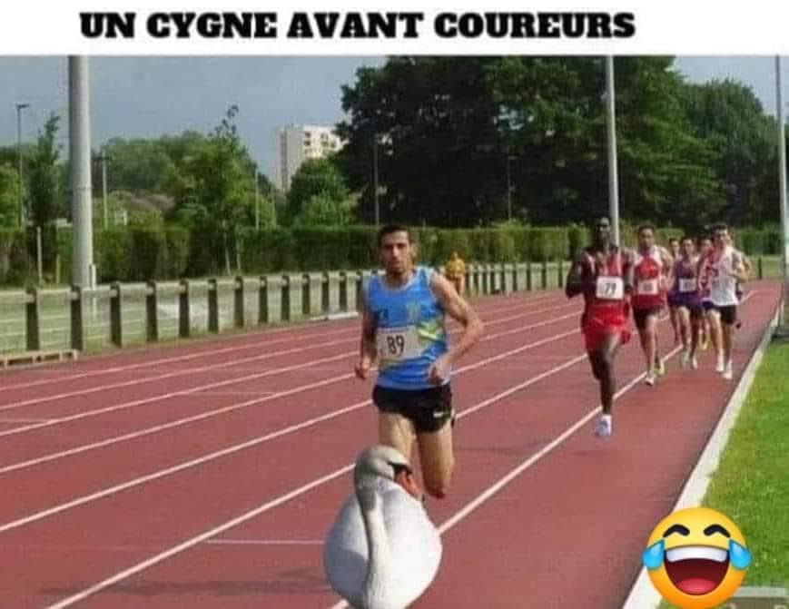 Le fameux signe avant coureur. Un véritable signe devant un homme qui cours