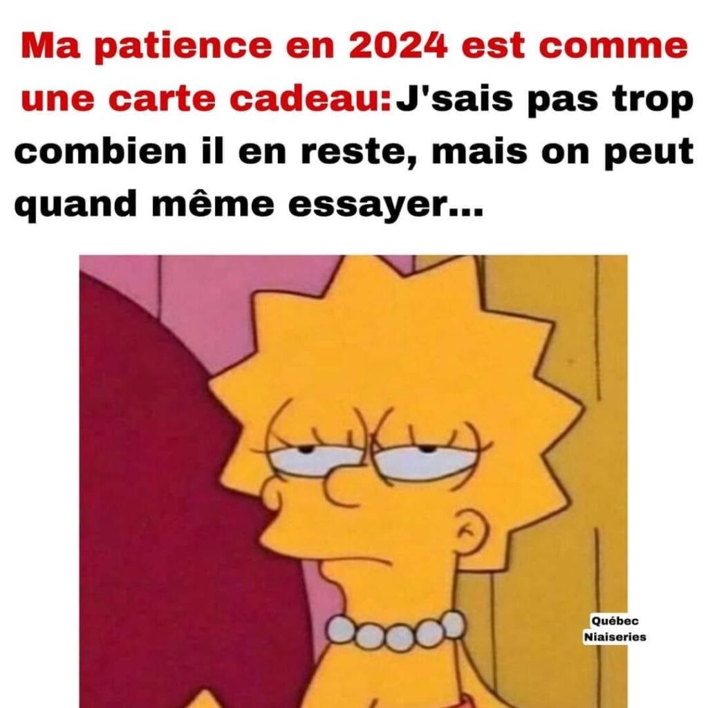 Ma patience est comme une carte cadeau. Simpsons memes, Lisa Simpson