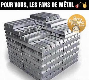 Un cadeau pour vous, les fans de metal. pleins de lingots de fer