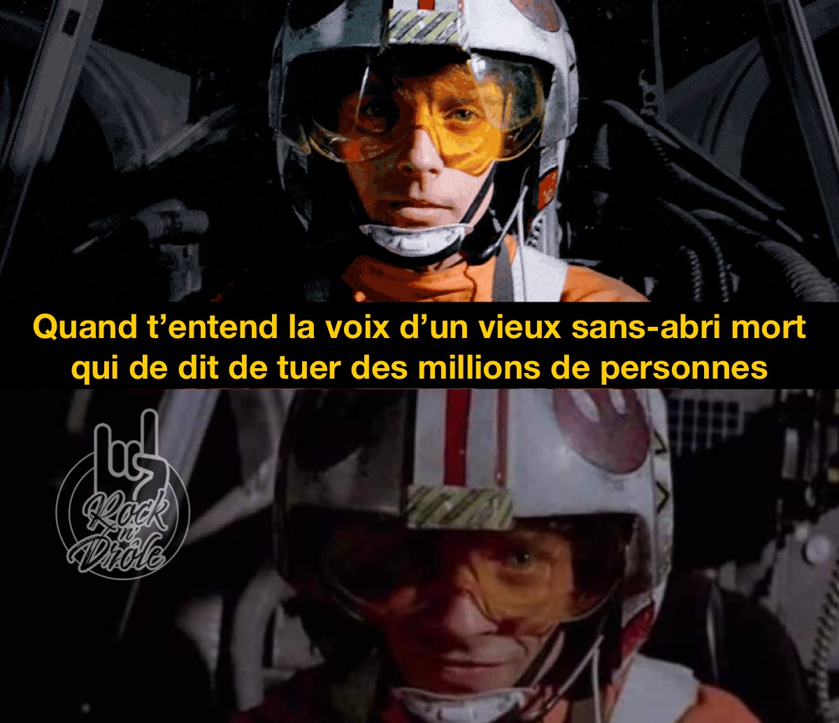 Quand t'entend la voix d'un vieux sans-abri mort qui te dit de tuer des millions de personnes