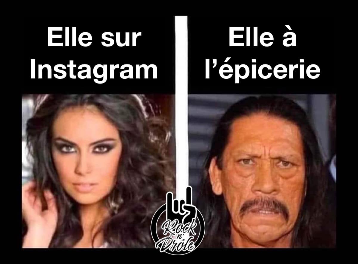 Elle sur Instagram vs elle à l'épicerie. Une belle Latina devient Danny Trejo sans les filtres