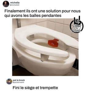 Finalement ils ont une solution toilette pour ceux qui ont les balles pendantes