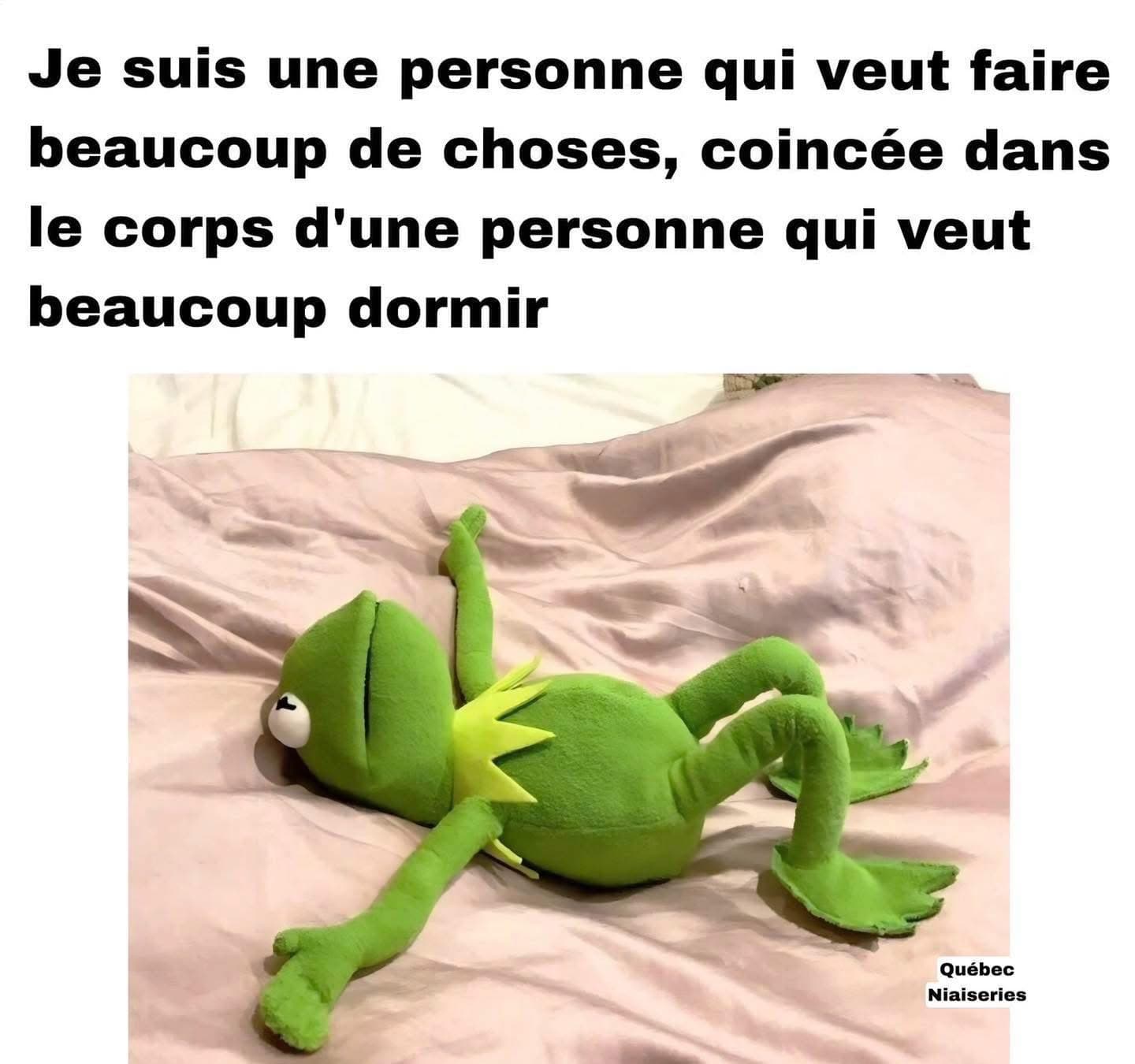 Je suis une personne qui veut faire beaucoup de choses, coincée dans le corps d'une personne qui veut beaucoup dormir