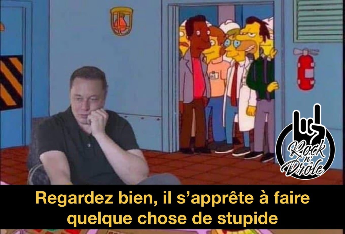 Quand on regarde Elon Musk aller, on ne peut s'empêcher de penser à cette référence des Simpsons car on sais qu'il fera quelque chose de stupide