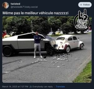 Collision entre un Cybertruck de Tesla et une coccinelle Beetle de Volkswagen: Tesla n'avait aucune chance!