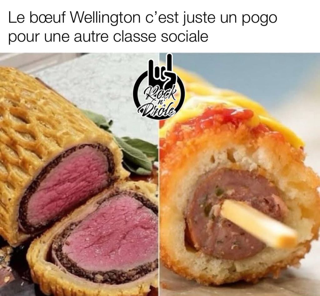 Le boeuf Wellington est une saucisse sur bâtonnet pogo de luxe